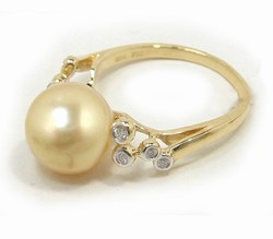 Golden South Sea Pearl Rings