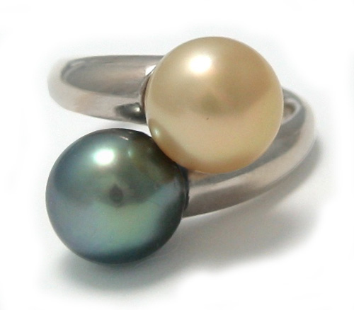 Tahitian Pearl Bypass Ring