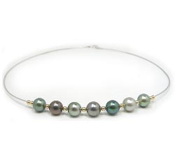 Tahitian Pearl Omega Necklace