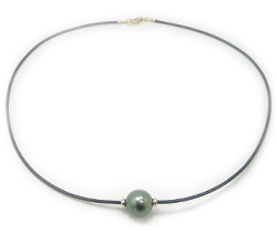 Tahitian Pearl Rubber Necklace