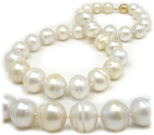 15mm White South Sea Pearl Strand Necklace