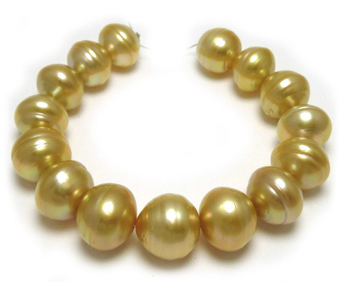 Intense Golden South Sea Pearl Bracelet