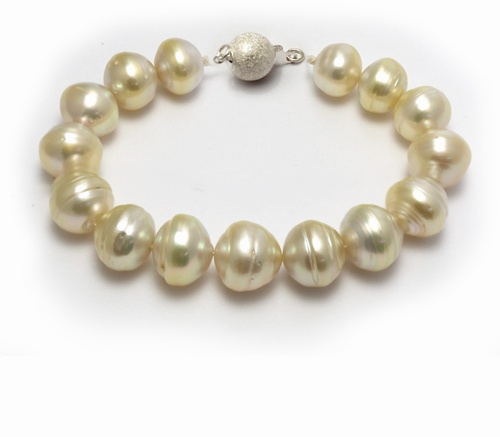 South Sea light gold pearl bracelet