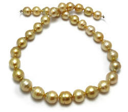 Golden South Sea Keshi Pearl Necklace