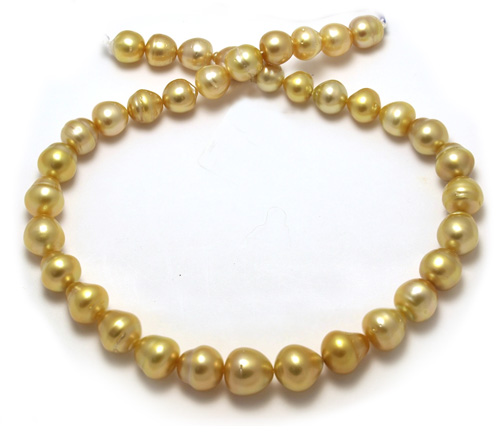 Deep golden South Sea pearl necklace