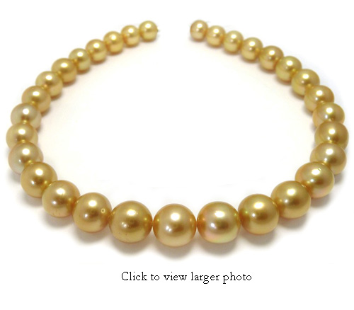 Rich Golden South Sea Pearl Necklace