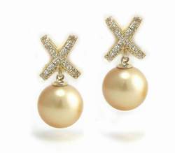 Golden South Sea Pearl Earrings