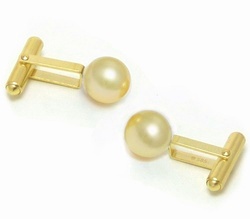 Golden South Sea Pearl Cuff links