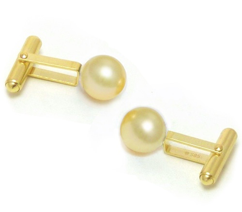 Golden South Sea Pearl cufflinks