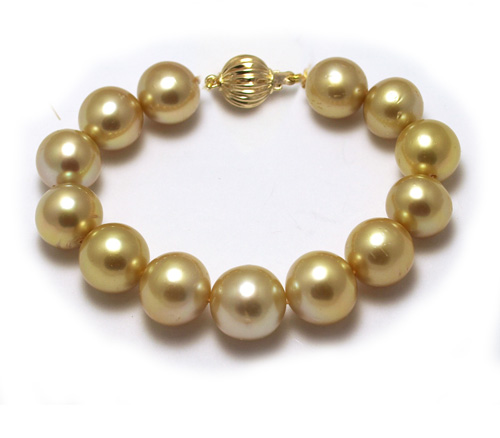 deep golden pearl bracelet