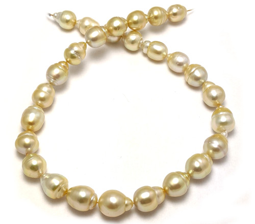 Light golden South Sea pearl necklace