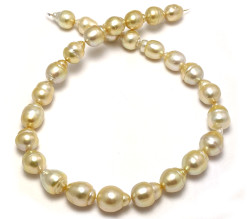 14mm Golden South Sea Pearl Necklace