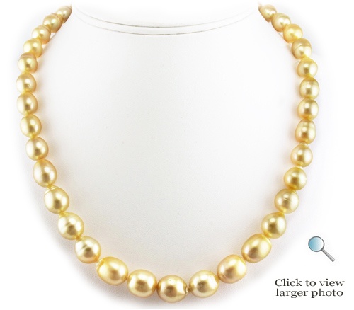 Medium Golden South Sea Pearl Necklace