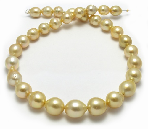 medium golden South Sea pearl necklace