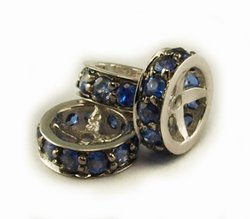 Sapphire Rondels for Pearl Necklace