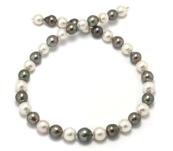 Black and White South Sea Pearl Necklace