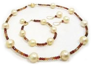 South Sea Pearls with Colored Gemstones