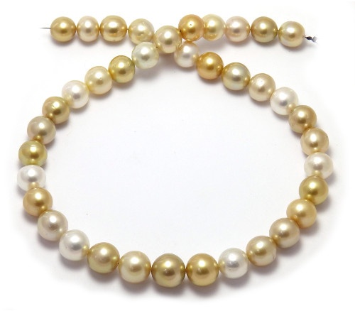 Multi Color South Sea Pearl necklace with Near-round Pearls