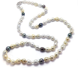 Black and White South Sea Pearl Necklace
