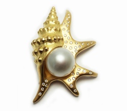 Golden South Sea Pearl , Golden South Sea Pearl Pendant