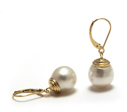 Leverback South Sea Pearl Earrings