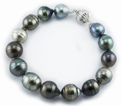 Silver Tahitian Pearl Bracelet