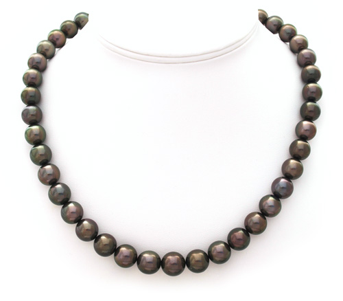 Dark Purple Tahitian Pearl Necklace