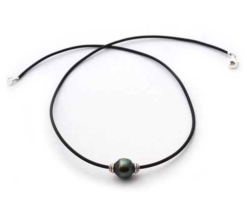  Tahitian Pearl on Rubber Necklace