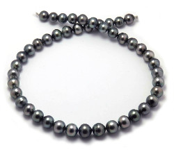 Semi-round Tahitian Pearl Necklace