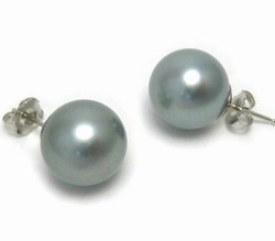 12mm Tahitian Pearl Earrings