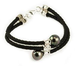 Tahizea Tahitian pearl bypass bracelet maua